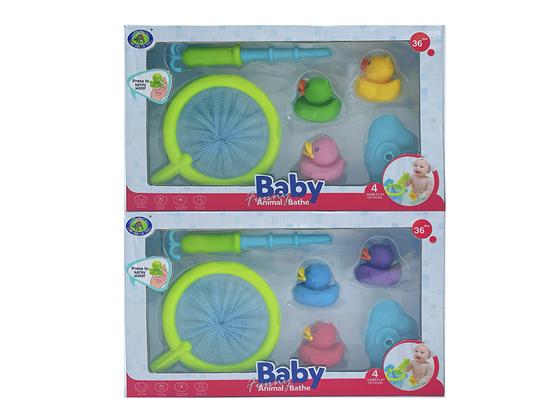 Baby Bath Toys Spoon Net Ducks Set 6pcs