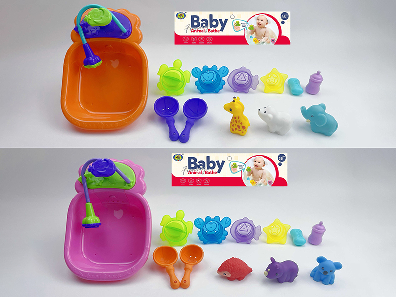 Baby Bath Toys Small Bathtub Animals Set 12pcs