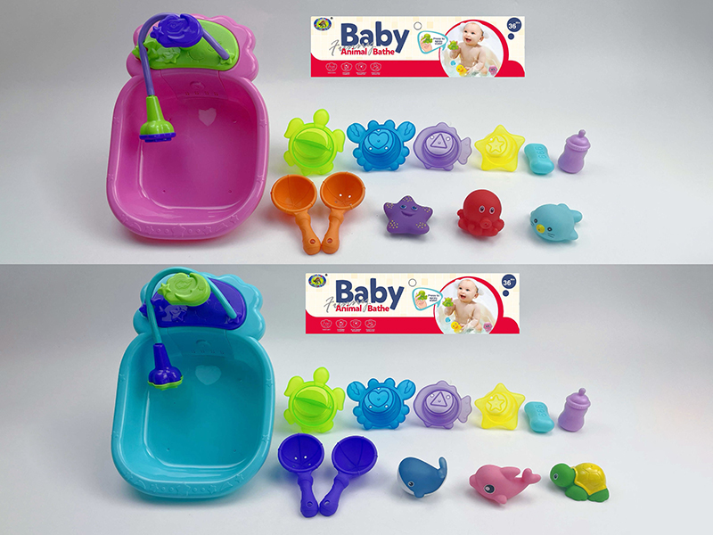 Baby Bath Toys Small Bathtub Sea Animals Set 12pcs