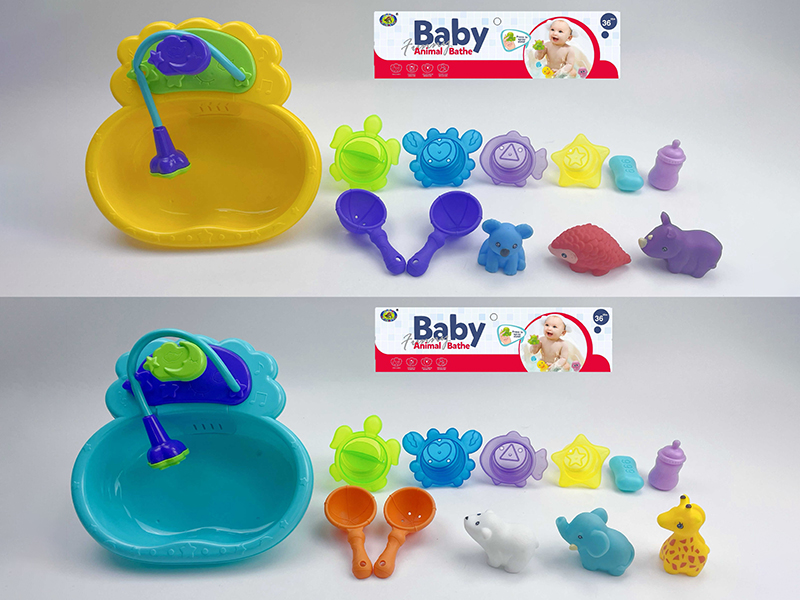 Baby Bath Toys Small Bathtub Animals Set 12pcs
