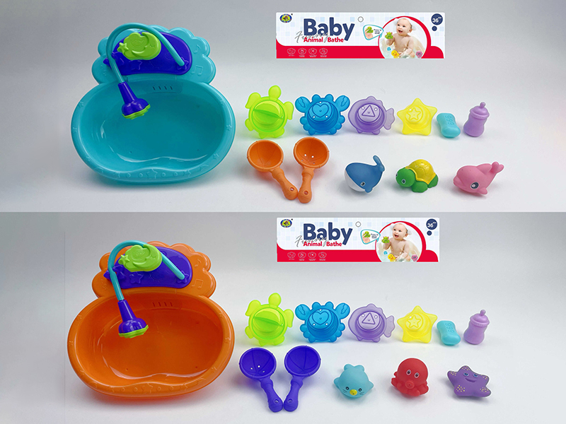 Baby Bath Toys Small Bathtub Sea Animals Set 12pcs