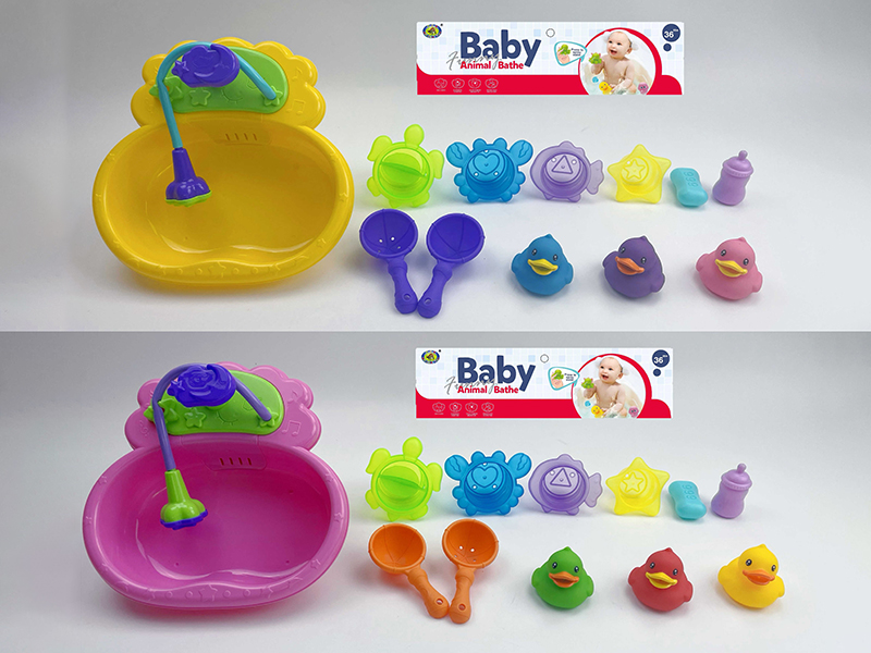 Baby Bath Toys Small Bathtub Ducks Set 12pcs