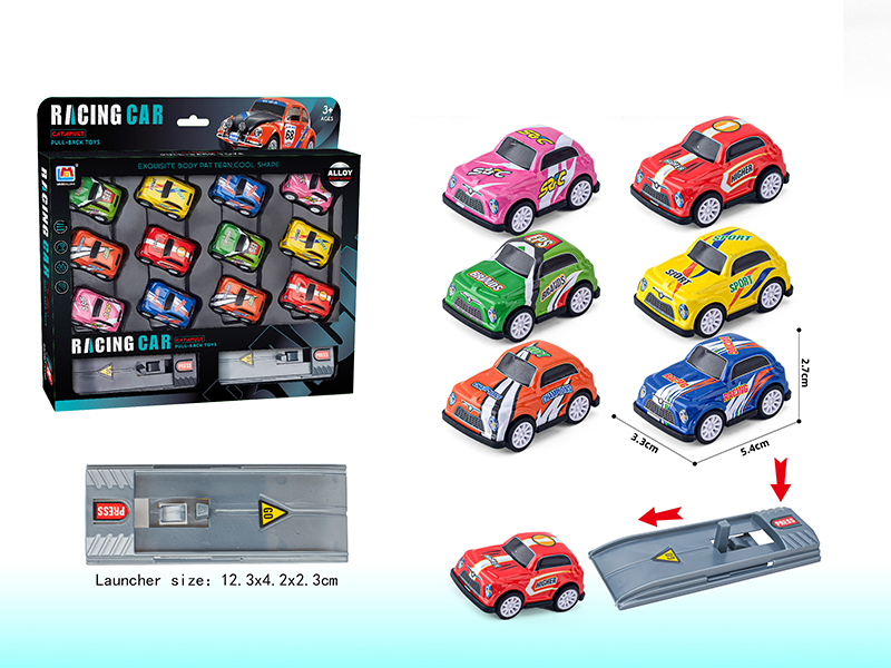 Pull Back Alloy Car + Launcher
