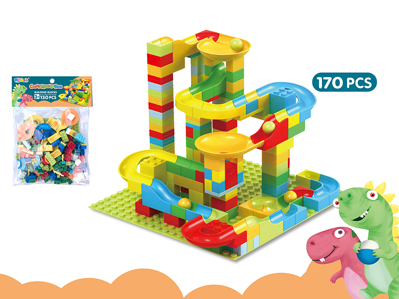 Crazy Marble Run Small Particle Building Blocks 170pcs + 20*20 Base Plate