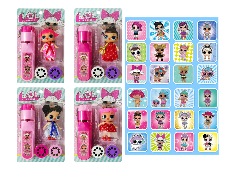Surprise Doll Projection Flashlight+Surprise Doll Doll Doll