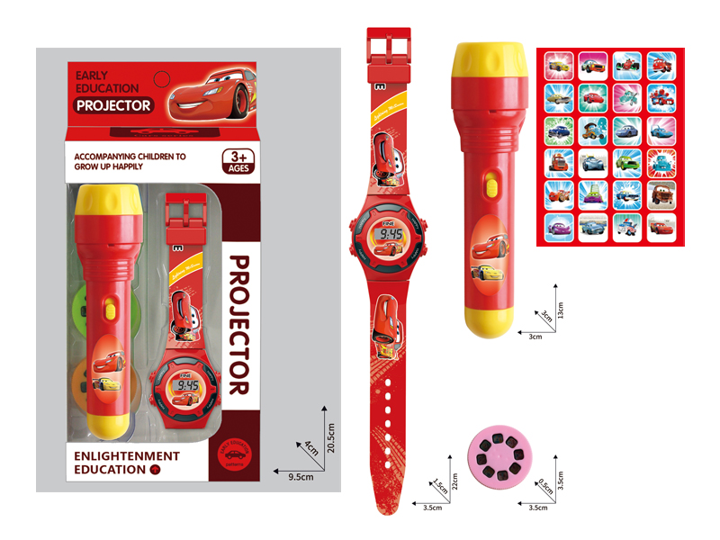 Early Education Projection Flashlight+Cartoon Electronic Watch