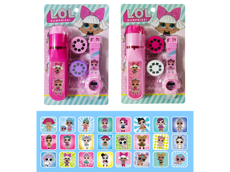 Surprise Doll Projection Flashlight+Cartoon Electronic Watch