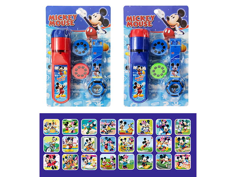 Mickey Projection Flashlight+Cartoon Electronic Watch