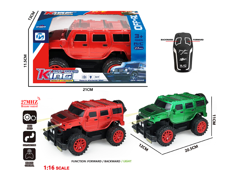 2Ch R/C Transparent Off-Road Hummer With Light