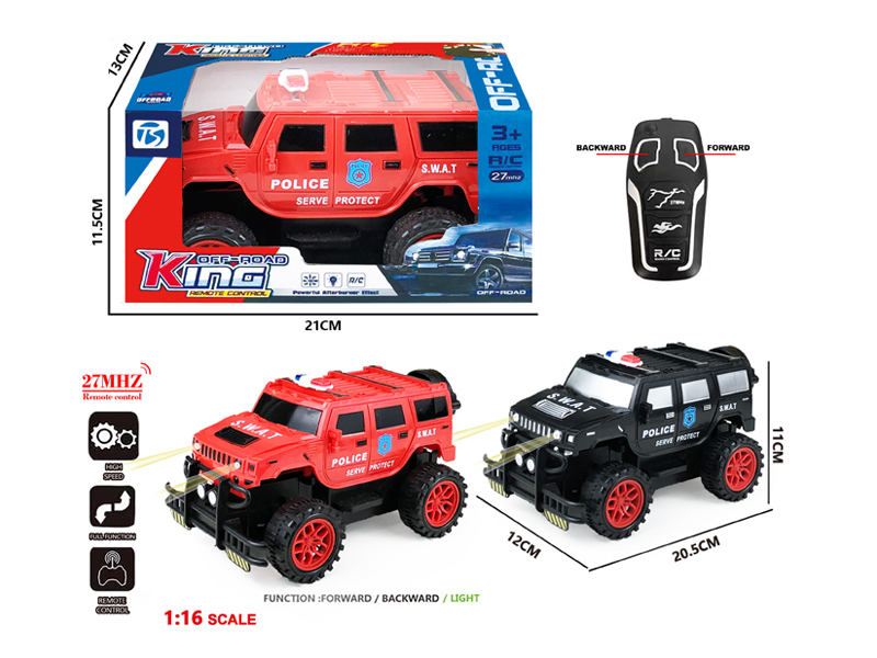 2Ch R/C Off Road Hummer Police Vehicle With Light