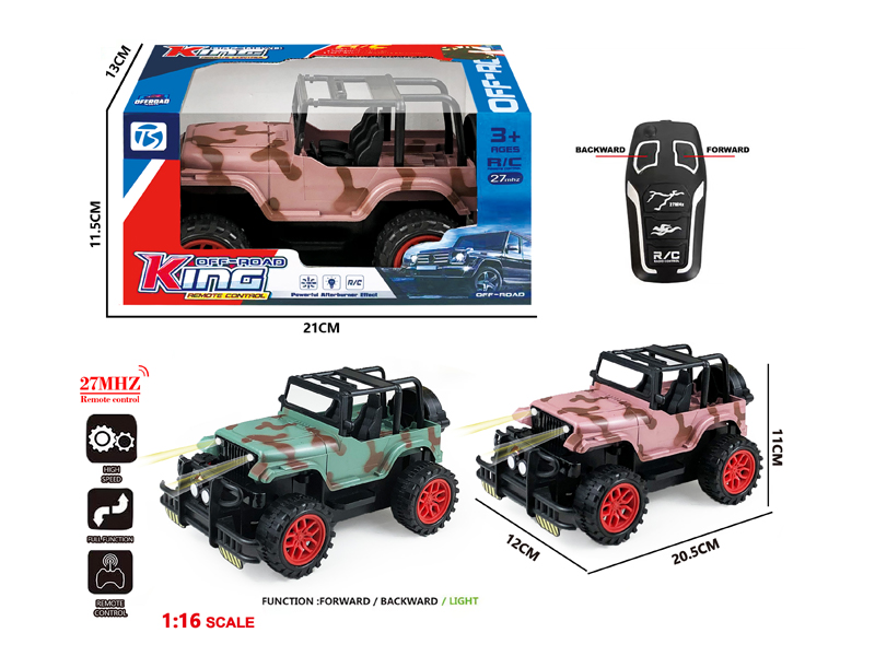 2Ch R/C Camo Off Road Wrangler With Light