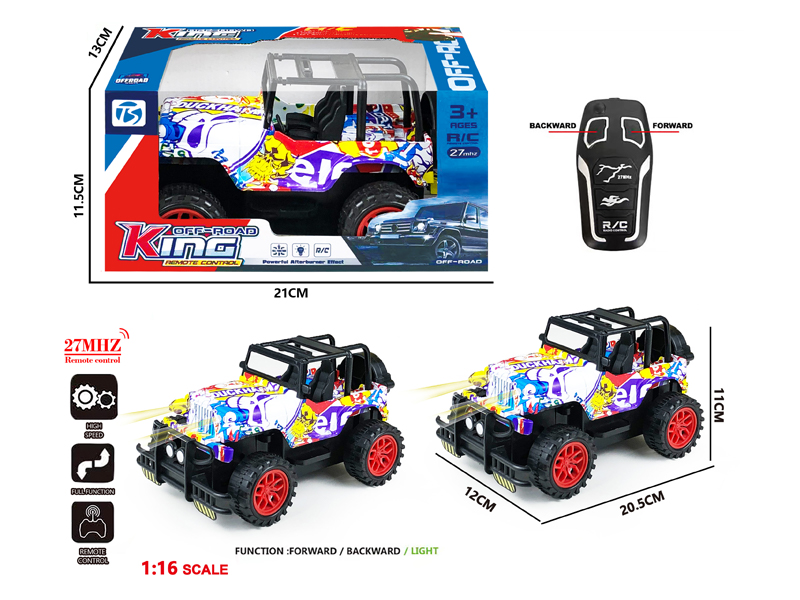 2Ch R/C Graffiti Wrangler Off-Road Vehicle With Light