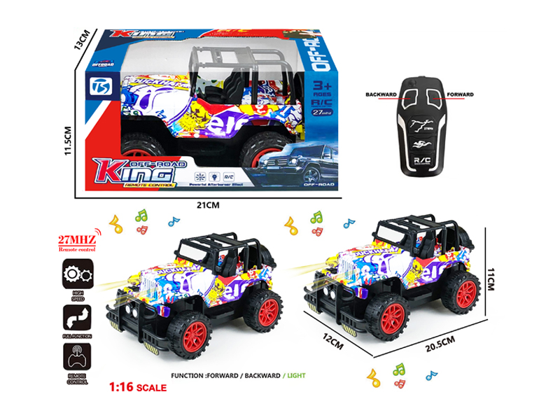 2Ch R/C Graffiti Wrangler Off-Road Vehicle With Light And Music