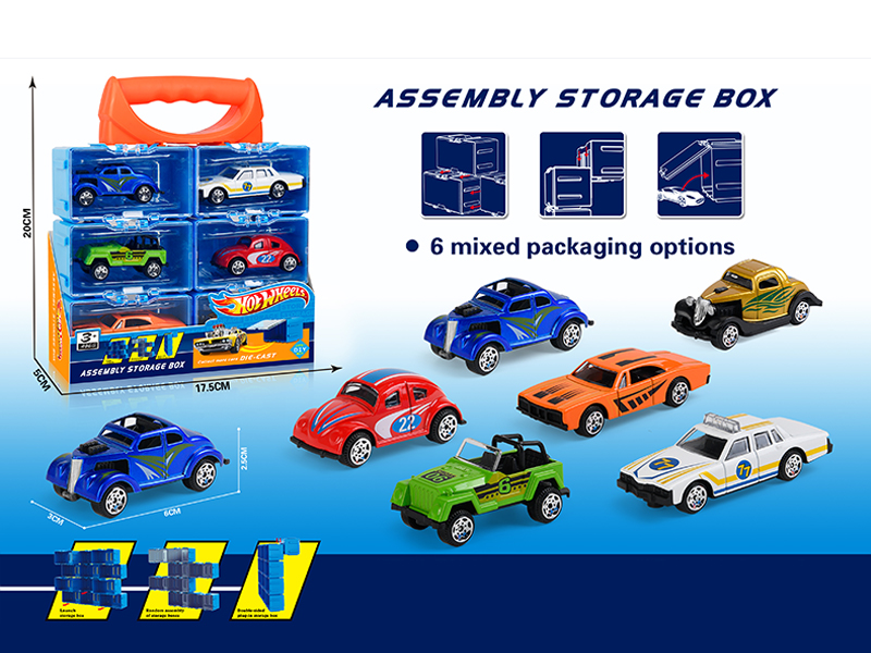 Wind Fire Wheel Assembly Storage Box(6 Slide Alloy Retro Car)