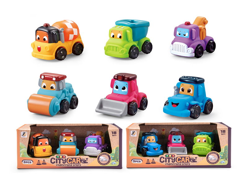 Slide Cartoon Engineering Vehicle