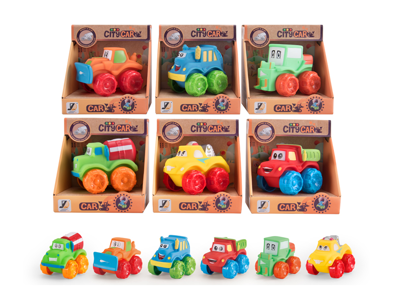 Slide Cartoon Engineering Vehicle