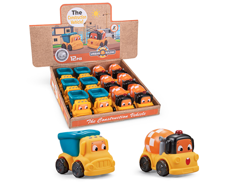 12PCS Slide Vinyl Engineering Vehicle