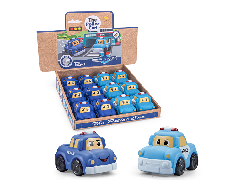 12PCS Vinyl Slide Police Car