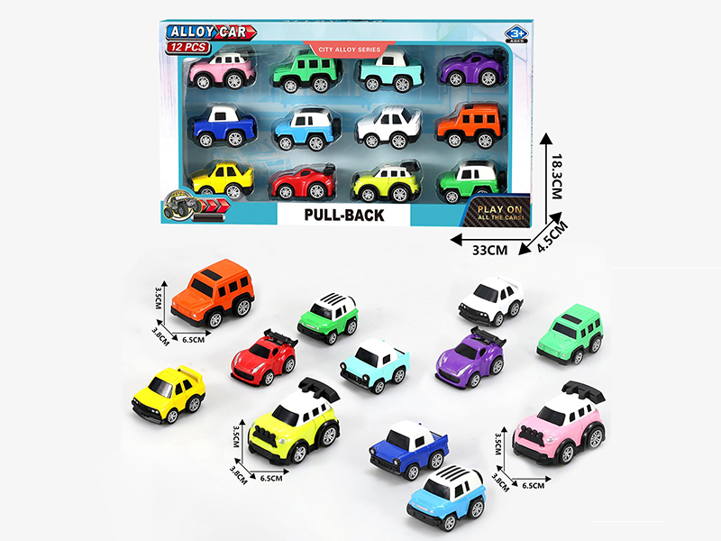Pull Back Alloy Cartoon Car(12PCS)