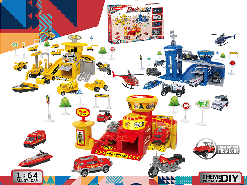 Parking Lot Alloy Car Set