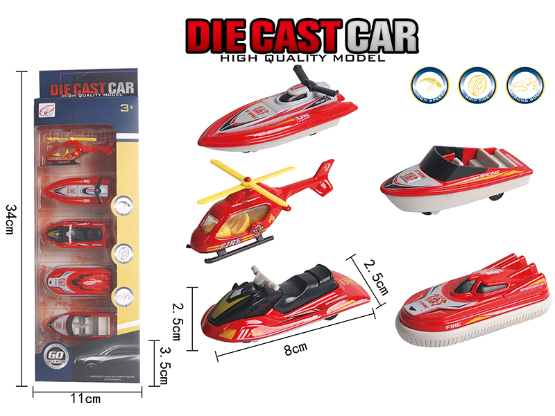 1:64 Alloy Boat Set