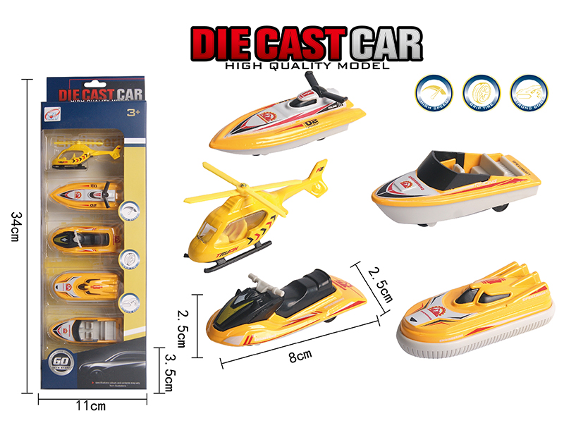 1:64 Alloy Boat Set