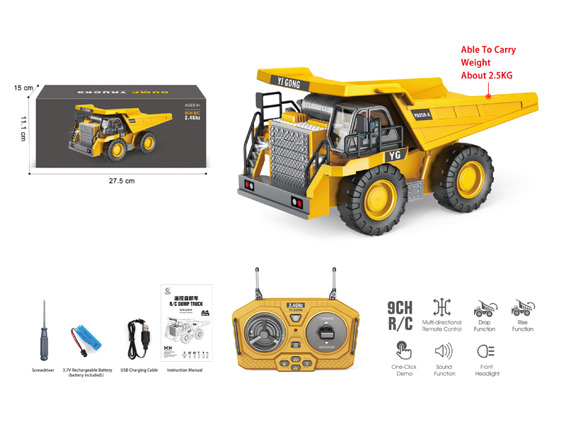 9Ch R/C Mine Truck Dump Truck