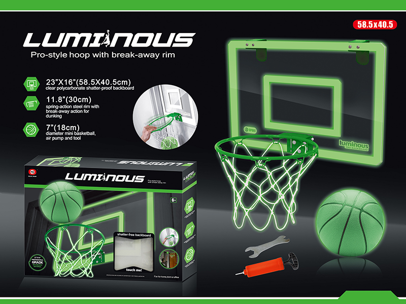 58cm Simulated Dunk Transparent Basketball Board(Glow In The Dark)