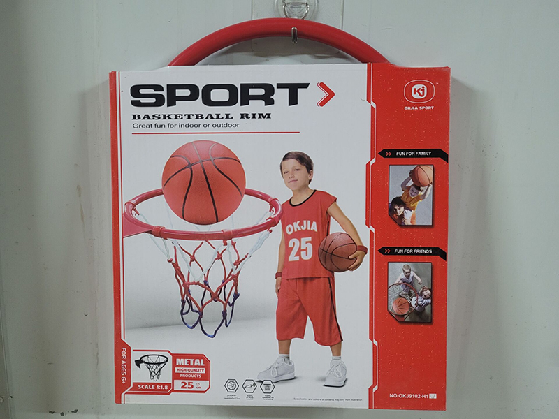 25cm Iron Basketball Hoop