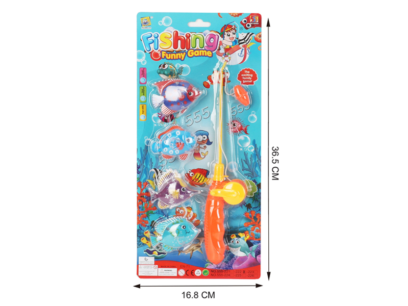 Transparent Fishing Toy Set