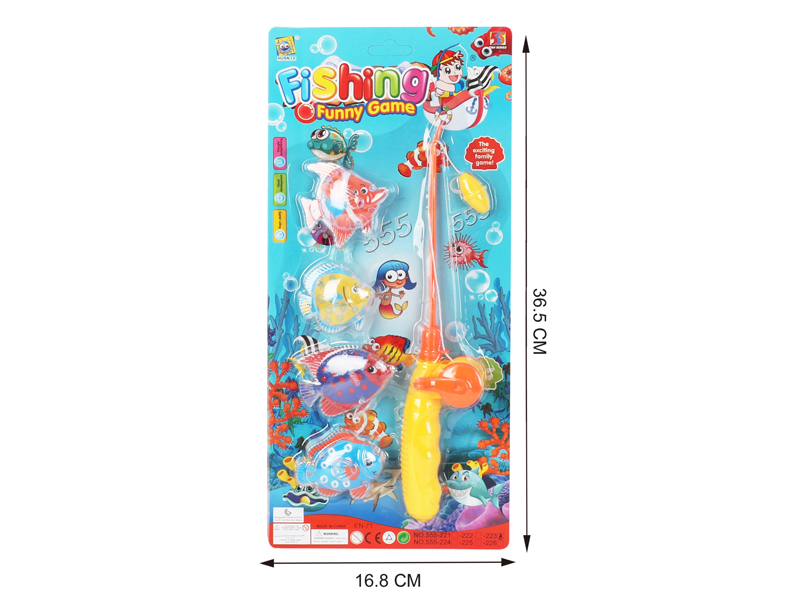 Transparent Fishing Toy Set