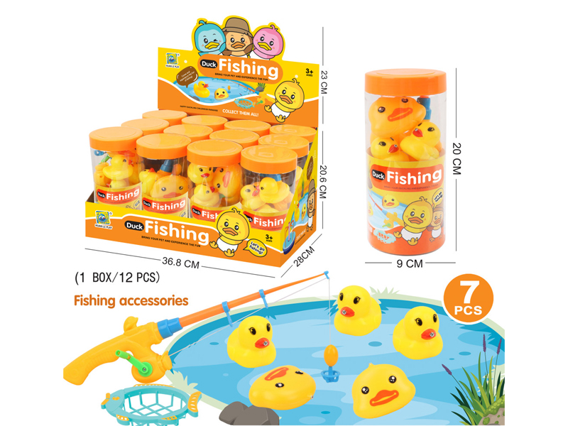 12PCS Duckling Fishing Toy Set