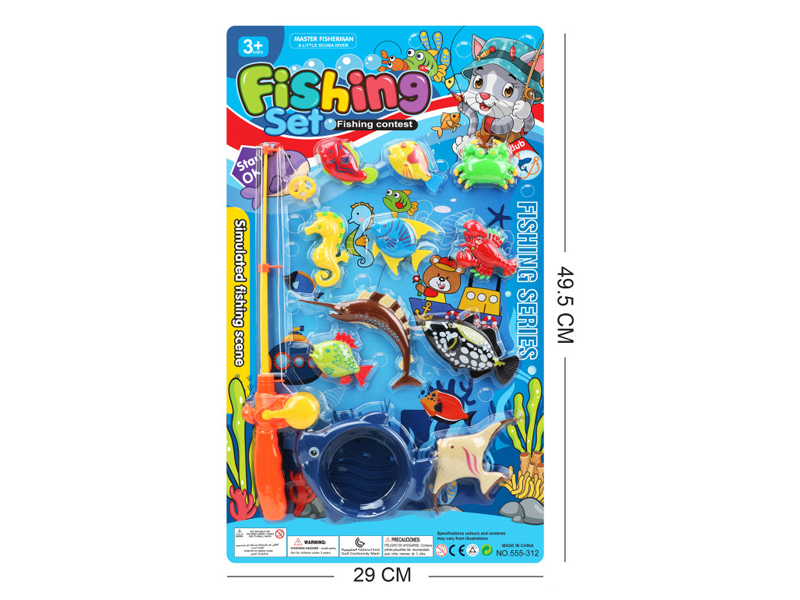 Single Pole Net Fishing Toy Set