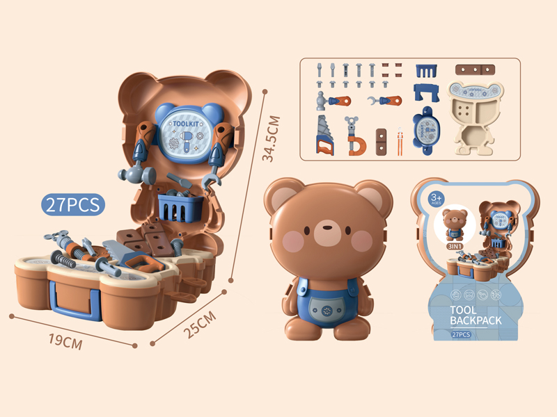 27Pcs Bear Tool Backpack