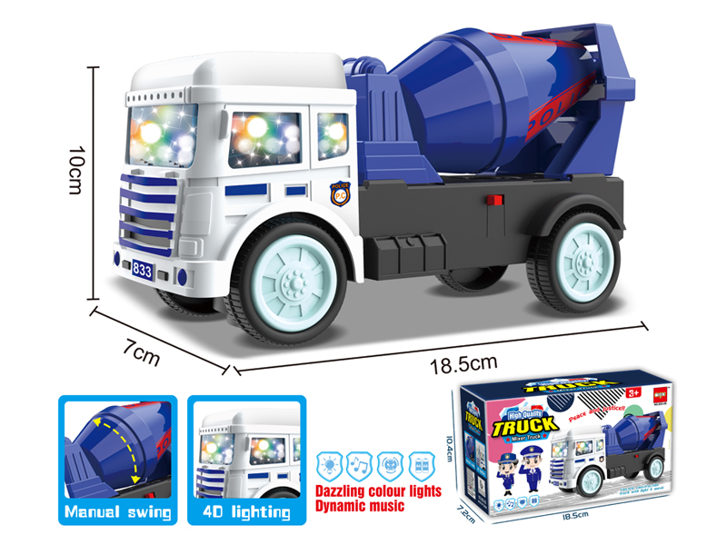 B/O Go And Bump Police Truck Mixer