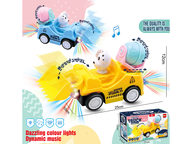 B/O Go And Bump Playful Dog Engineering Vehicle