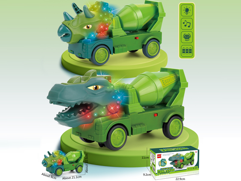 B/O Go And Bump Dinosaur Mixer Truck