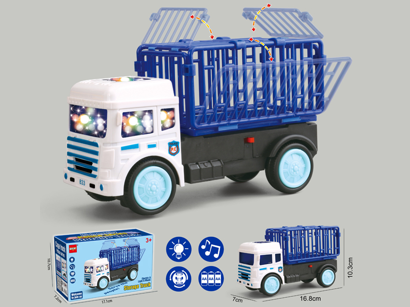 B/O Go And Bump Police Storage Vehicle With Sound And Light