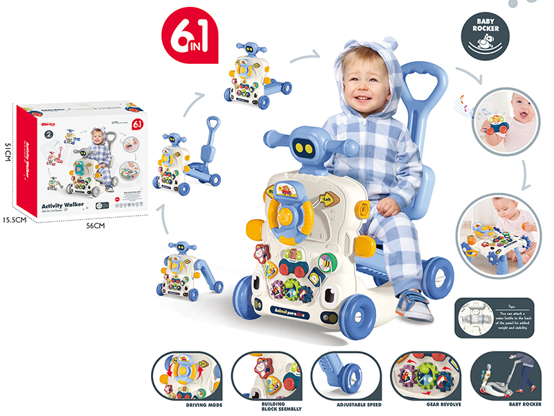 Multifunctional Baby Walker 6 In 1(Blue)