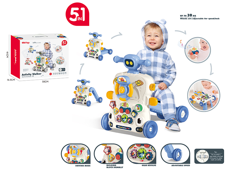 Multifunctional Baby Walker 5 In 1(Blue)