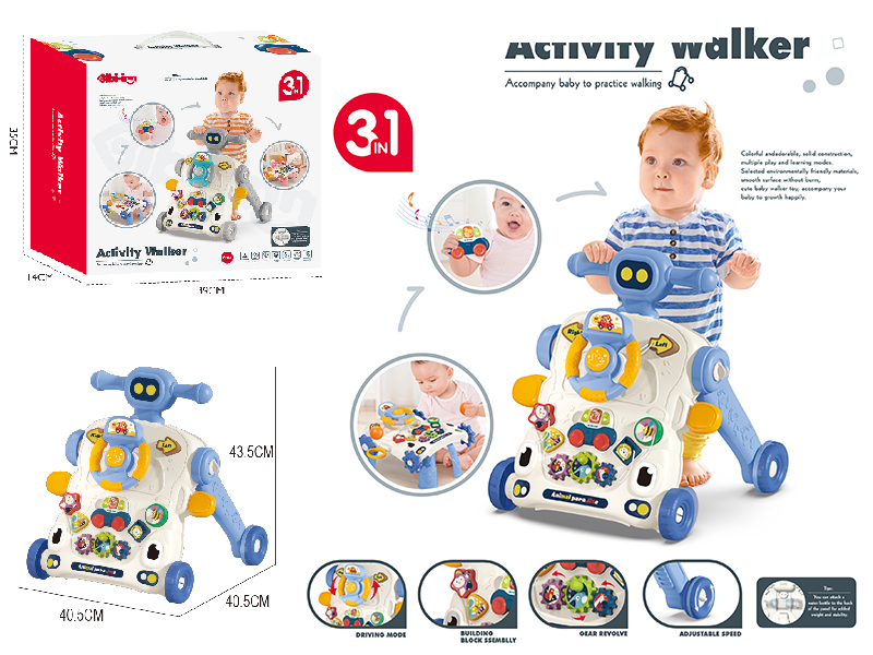 Multifunctional Baby Walker 3 In 1(Blue)