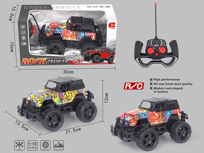 5 Channel Remote Control Off-Road Vehicle(Graffiti Wrangler)