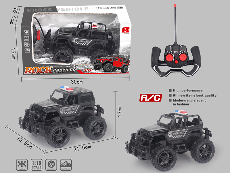5 Channel Remote Control Off-Road Vehicle(Wrangler Police Car)