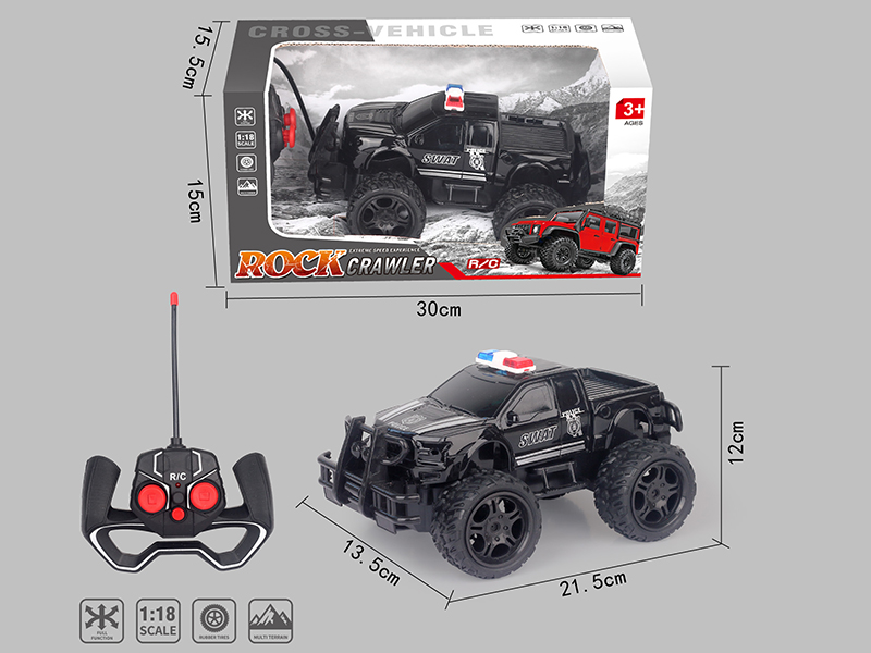 5 Channel Remote Control Off-Road Vehicle(Pickup Police Car)