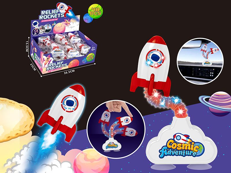 Rocket POP Telescopic Tubes With Lights 48pcs