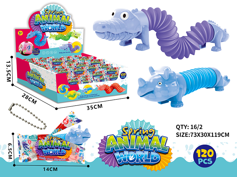 Mini Dinosaur /Crocodile POP Telescopic Tubes 120pcs