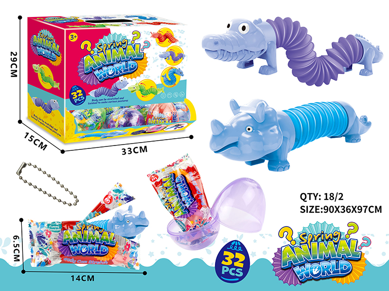 Mini Dinosaur /Crocodile POP Telescopic Tubes Blind Box 32pcs