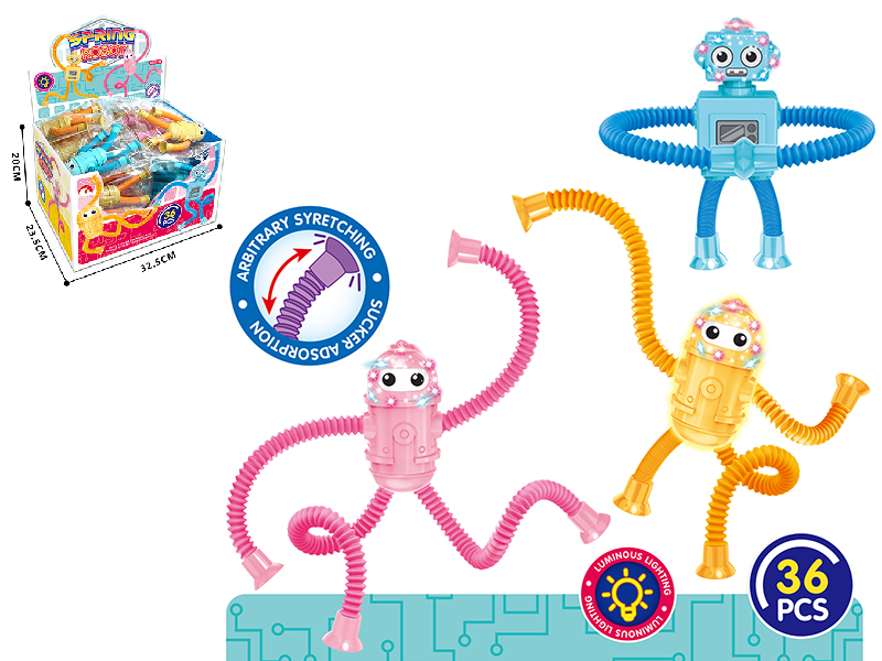 Robot POP Tubes With Lights 36pcs