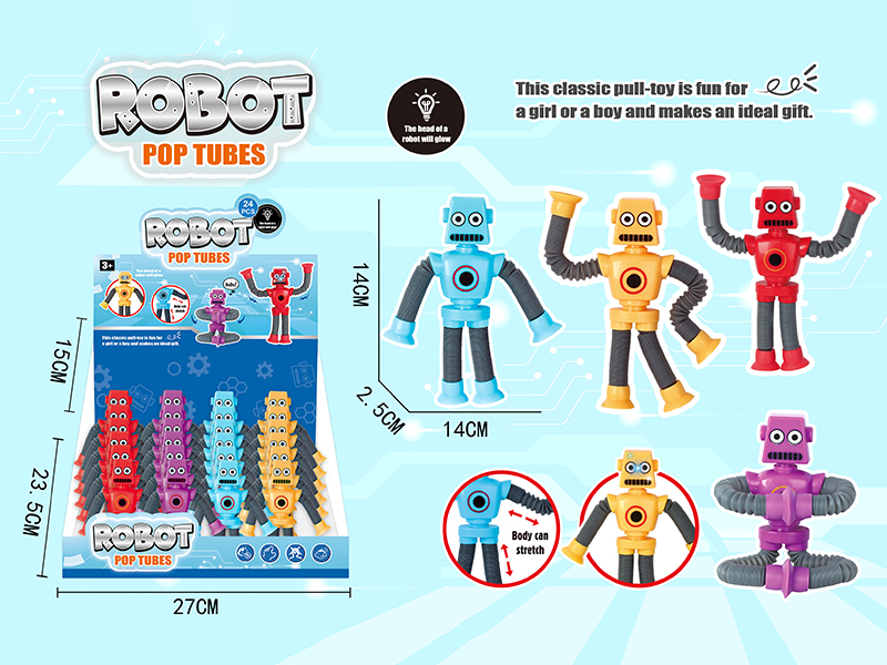 Robot POP Telescopic Tubes 24pcs