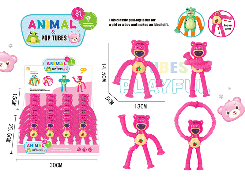 Strawberry Bear POP Telescopic Tubes 24pcs